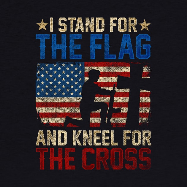 I Stand For The Flag And Kneel For The Cross design Veteran by biNutz